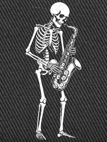 Skelett-Saxophon-Jam