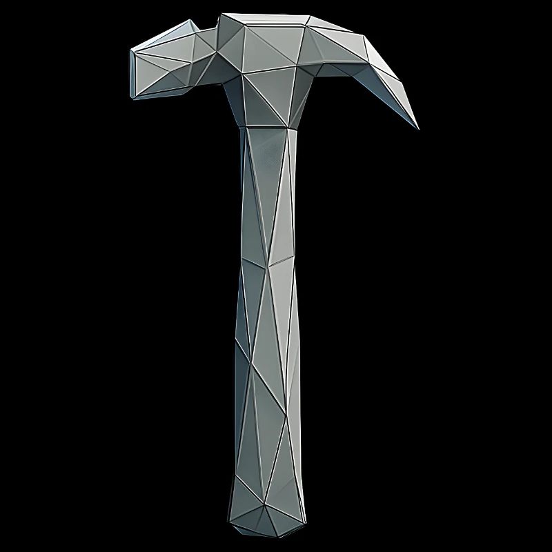 Low Poly Hammer - Artisan Tool