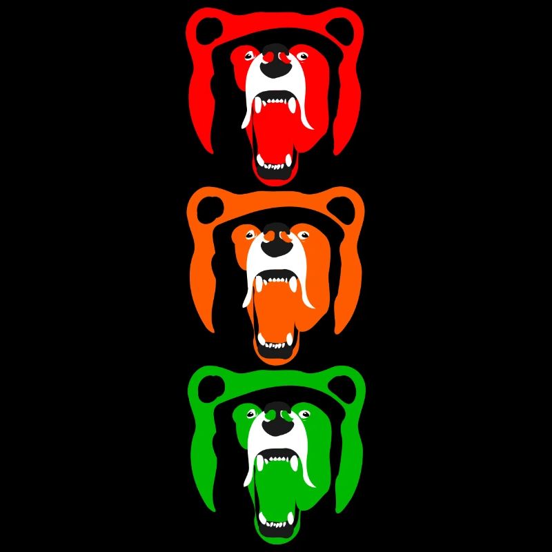 Berlin bear design art cadeau coloré feu de circulation