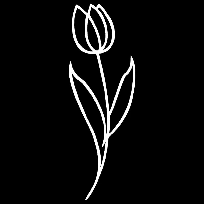 Skizze einer weißen Blume
