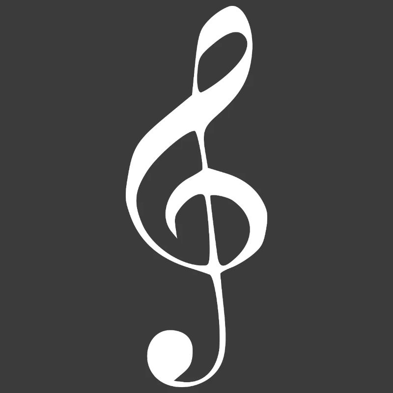 Note de clé de musique note note blanche