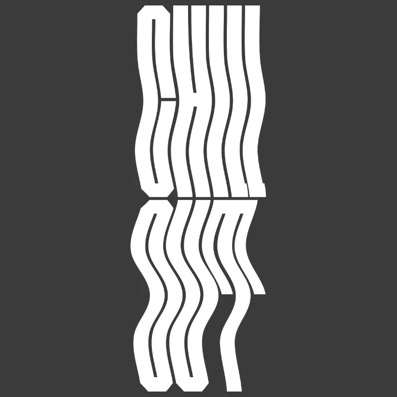 Conception du logo typographique ondulée Chill Out