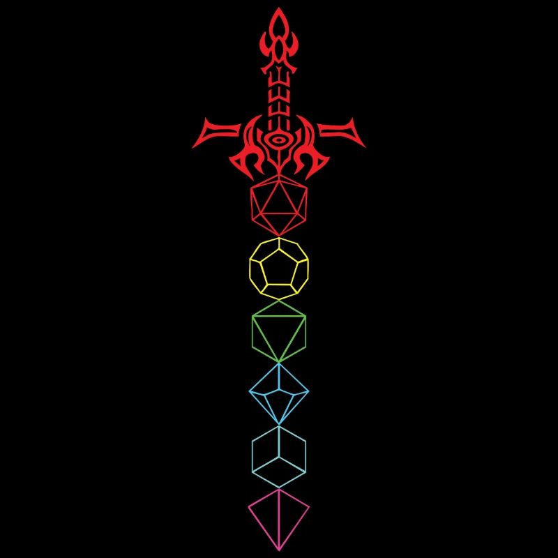 Dés Épée RPG Style Fantasy Gamer Arme Graphique