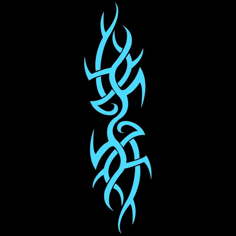 Blue Flame Tribal Pattern