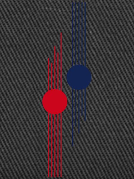 Rot-Blauer geometrischer Puls