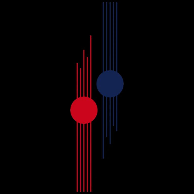 Red-Blue Geometric Pulse