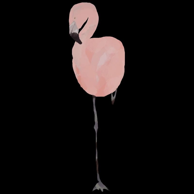 Pastell-Aquarell Flamingo