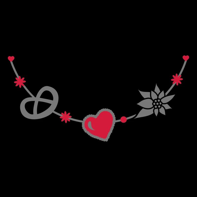 Dirndl Schmuck mit Brezel und Lebkuchenherz