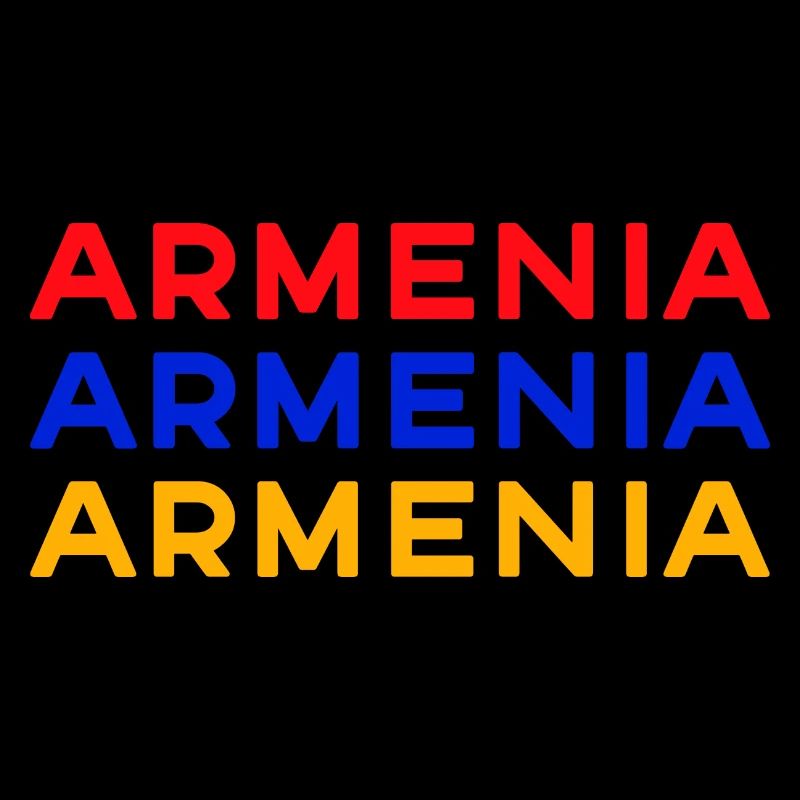 Drapeau de lettrage de l’Arménie