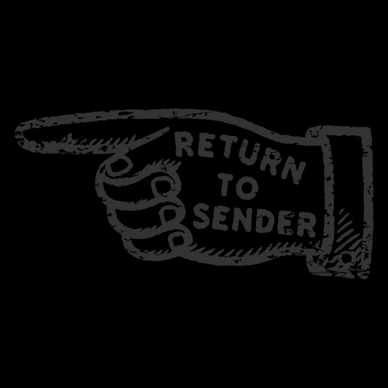 Return To Sender old grunge post stamp