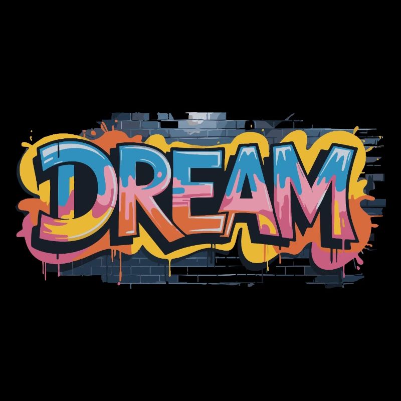 DREAM Graffiti Design voller Farbe und Motivation