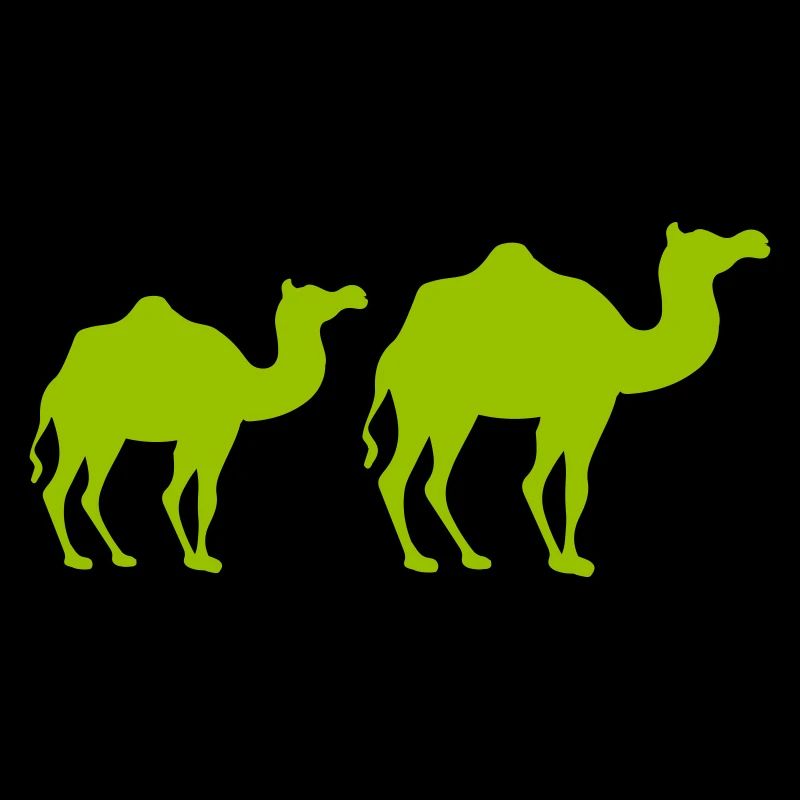 Camel Silhouette Duo Neon Green
