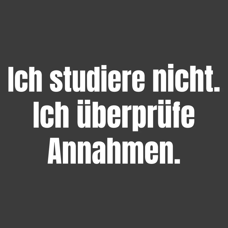 I check assumptions as a PhD student