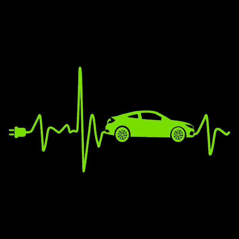 Electric car with Heartbeat Eauto retro E-car