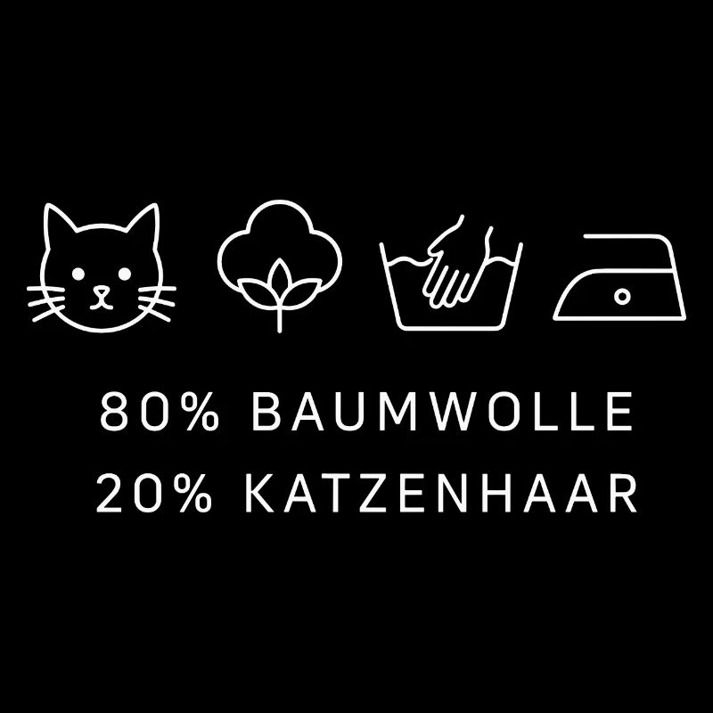 80% Baumwolle 20% Katzenhaar Katzen Shirt