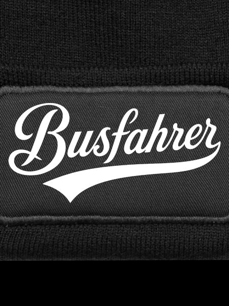 Beruf Busfahrer Text Design