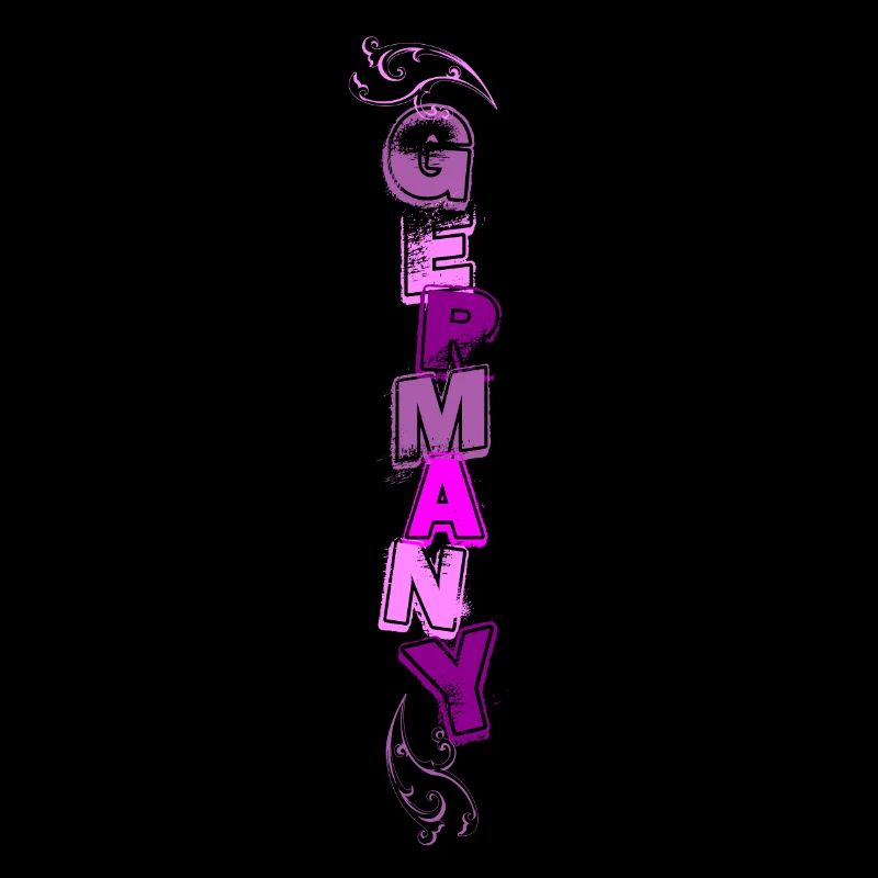 GERMANY Schriftzug vertikal violett-pink