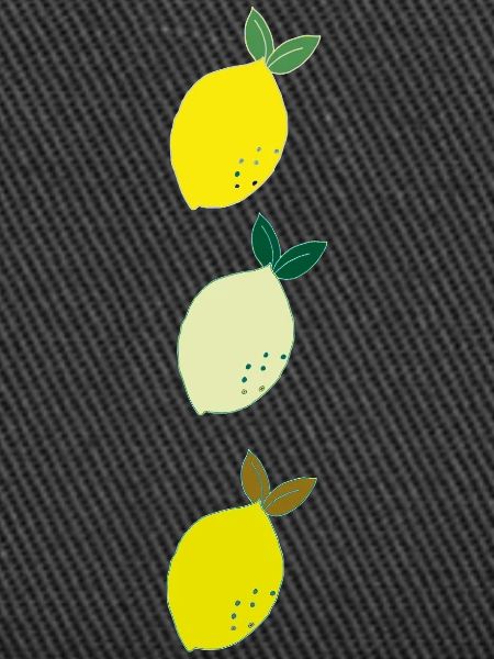 Three lemons hand illustration