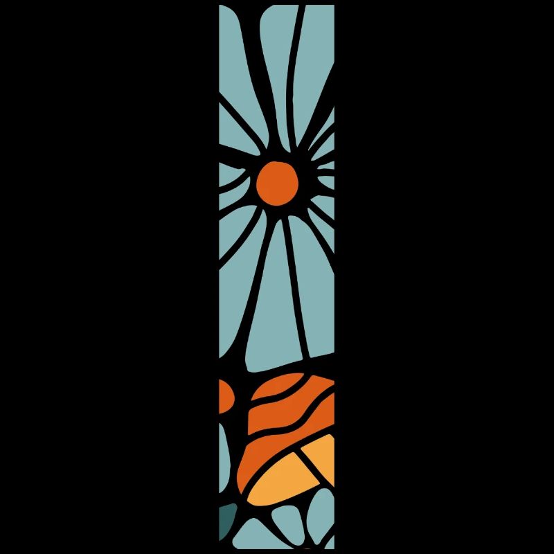 Buchstabe i Blumen groovy Geschenkidee