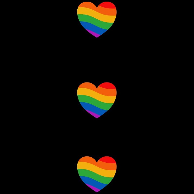 Pride Flag Rainbow Hearts
