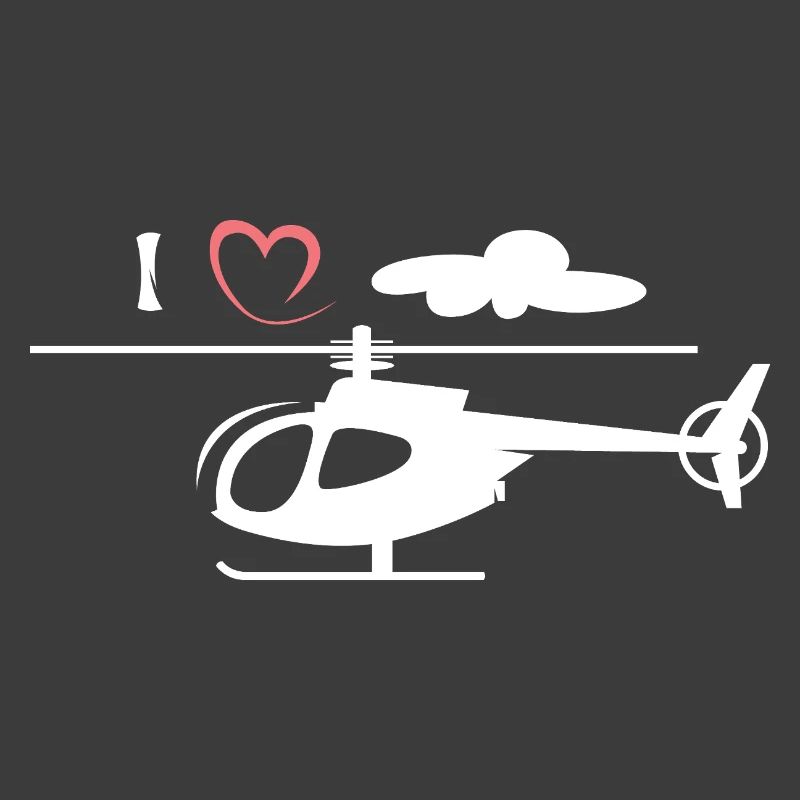 I Love Helicopter - Helicopter Flight Icon