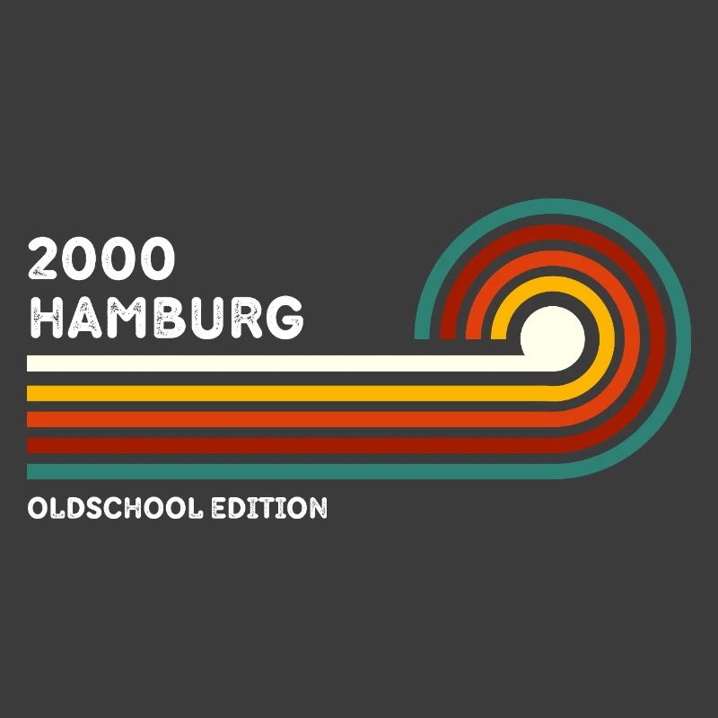 Hamburg Retro Shirt 2000 Code postal Souvenir Code postal