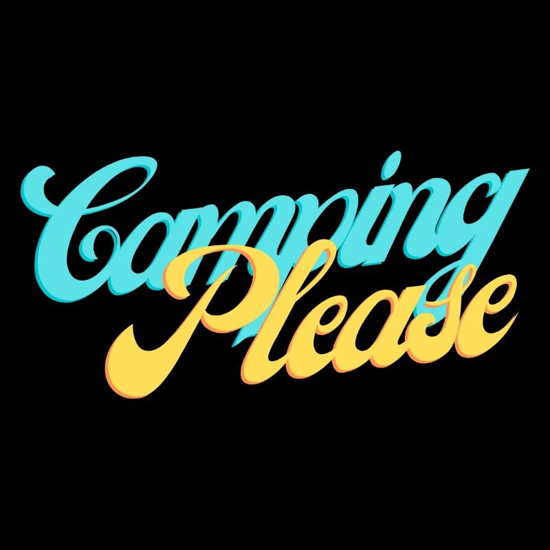 Camping Please Retro Script