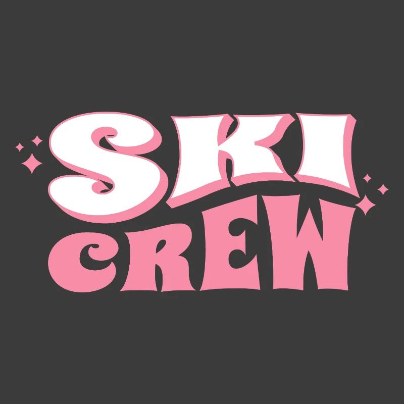 Filles de l’équipe de ski rose – Conception de ski féminine