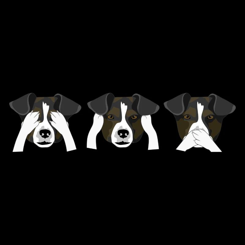Three dogs - do not see, hear, say