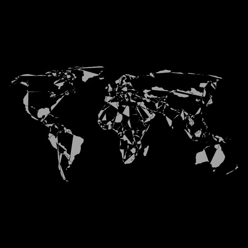 World Map Mosaic Design