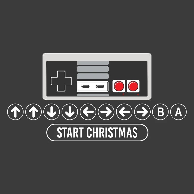 Cheat Code Start Christmas Gaming Gamer Video Game