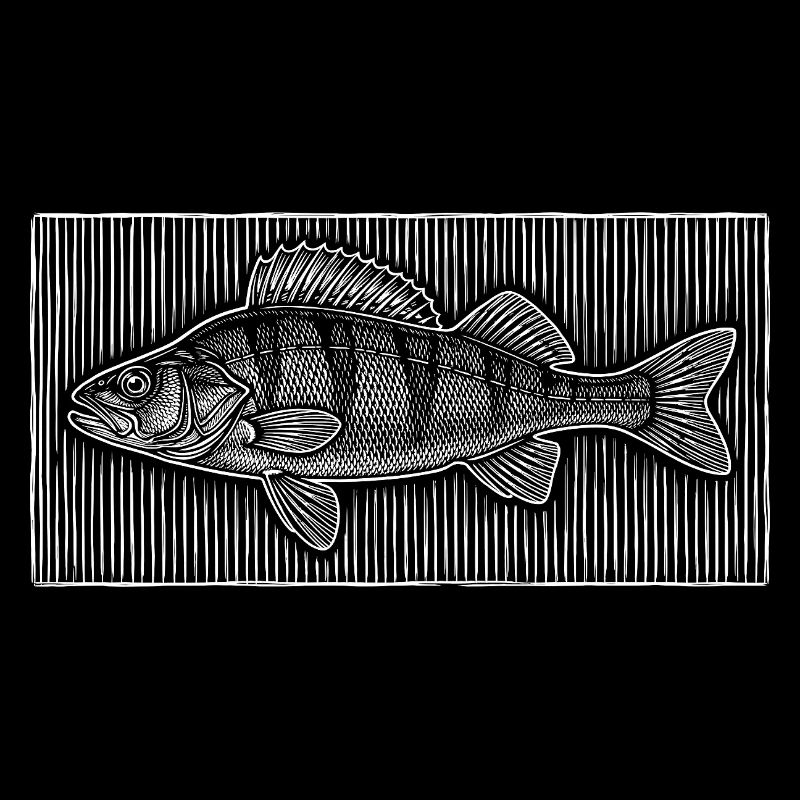 Art de lignes de perchoir – Design moderne de pêcheurs et pêcheurs