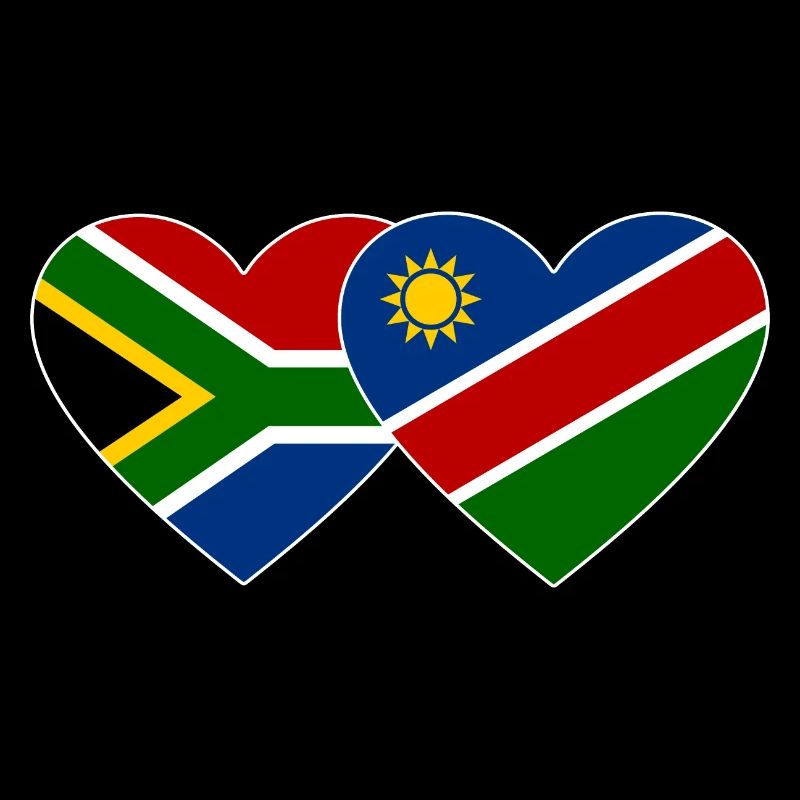Südafrika Namibia Flagge Herz