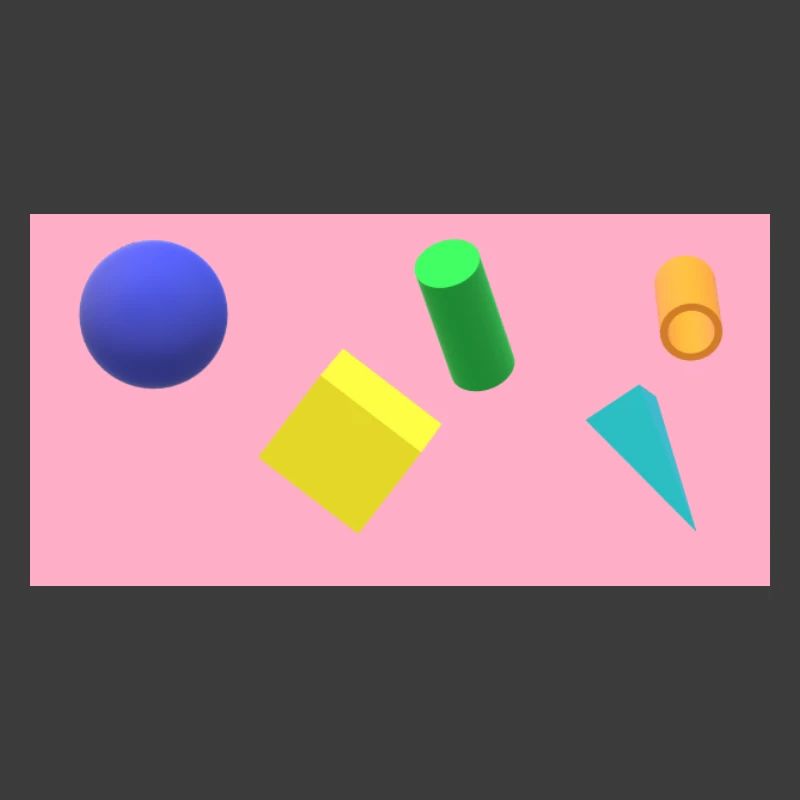 Vibrant Geometric Shape Composition