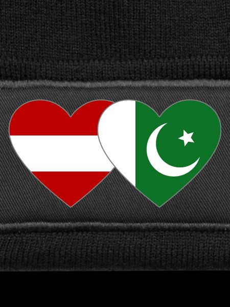 Austria Pakistan Flag Heart