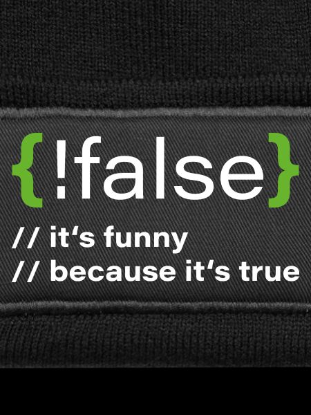 false – Lustiger Programmierer Spruch