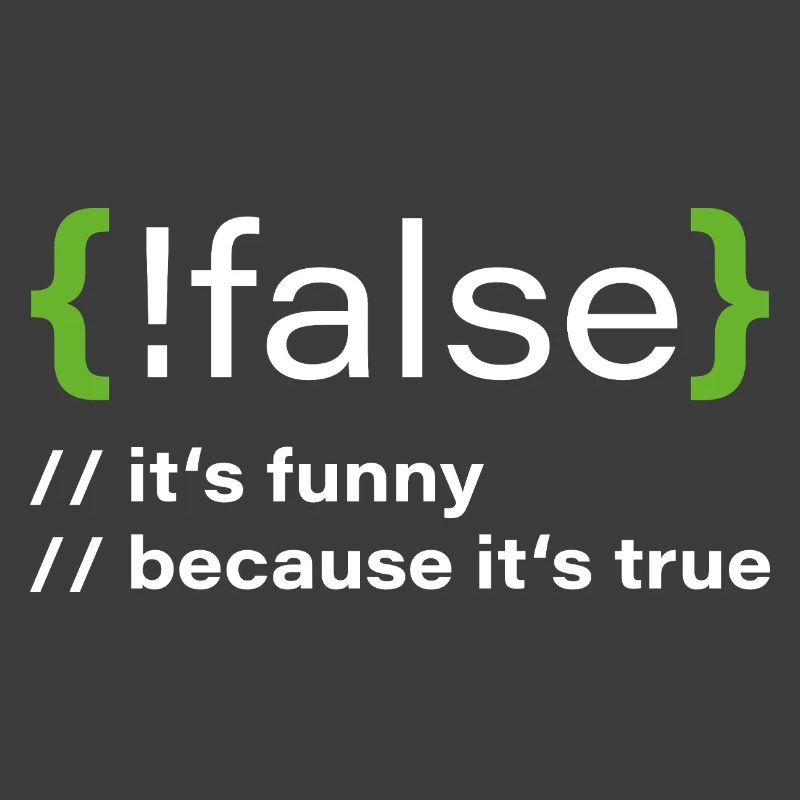 false – Lustiger Programmierer Spruch