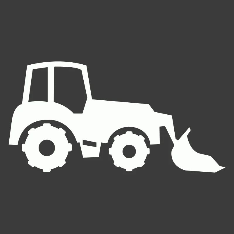 Tractor Silhouette Front End Loader