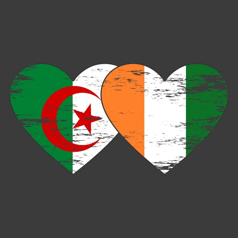 Cœur du drapeau de la Côte d’Ivoire d’Algérie utilisé