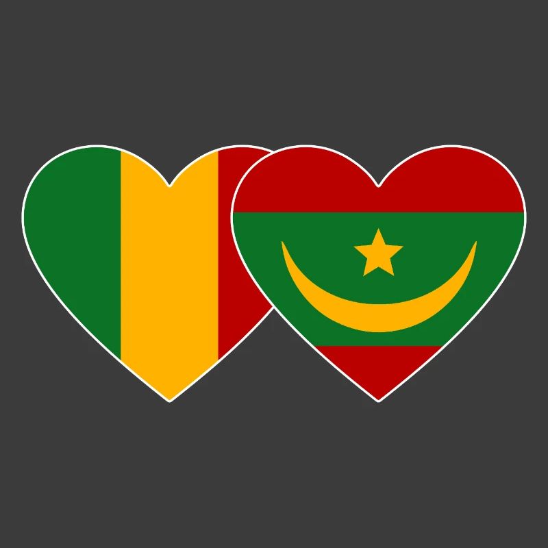 Mali_Mauretanien_Flagge_Herz