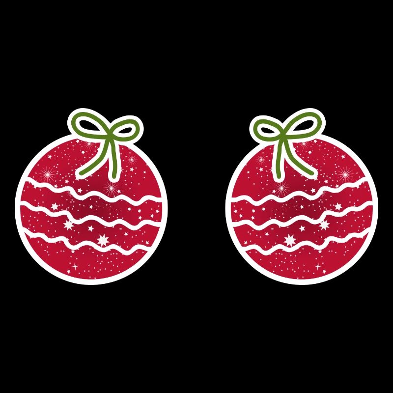 Boules de Noël rouge avec boucle