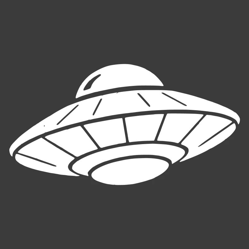 UFO Spaceship Clean Silhouette Vector