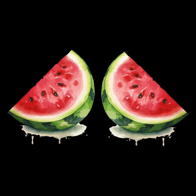 Wassermelonen Aquarell