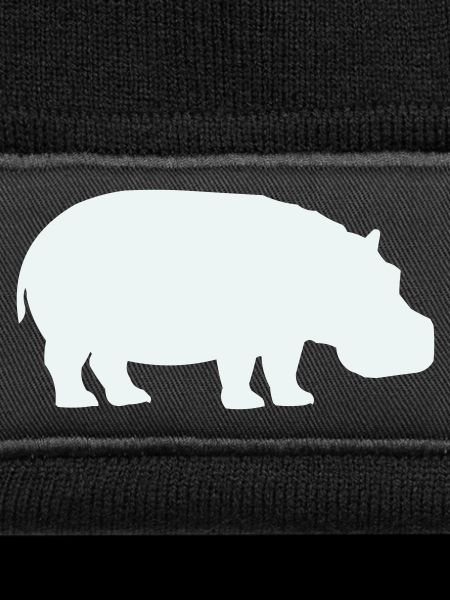 Blauer Hippo Silhouette
