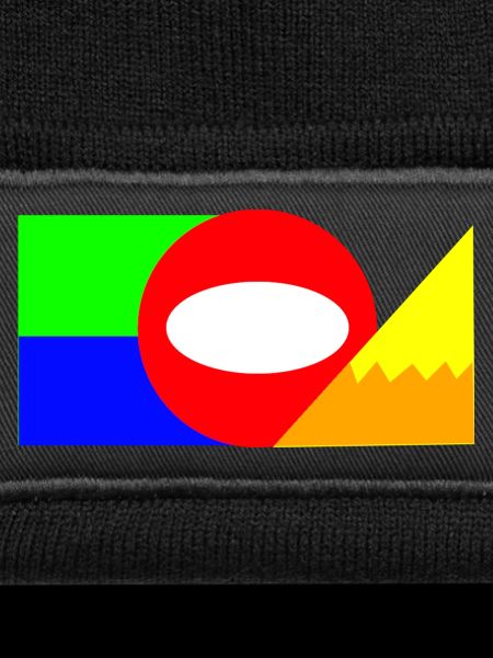 Neon Geometrie Farbblock Komposition