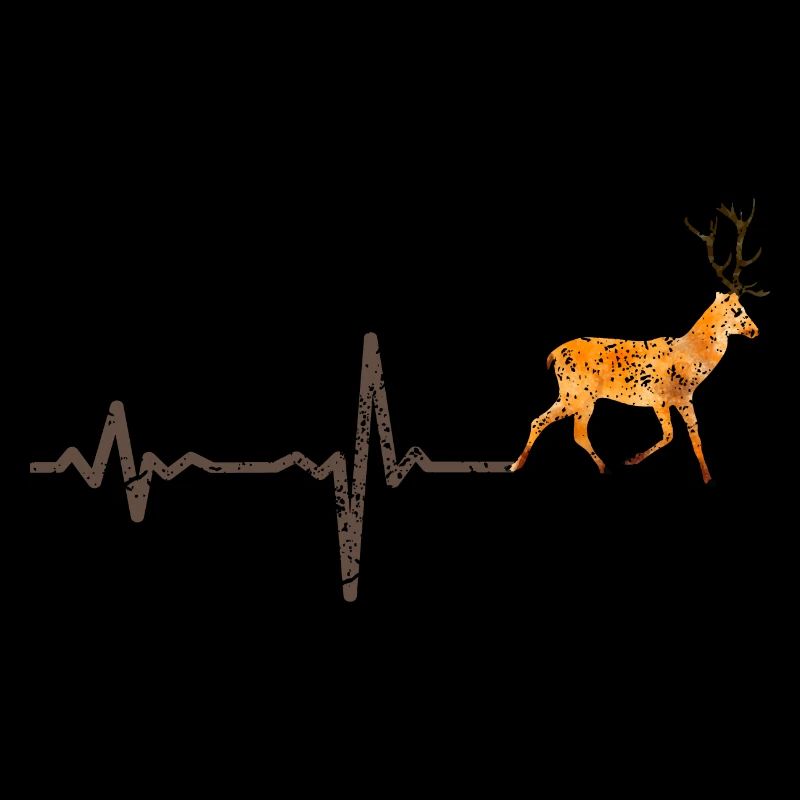 Heartbeat deer colored - gift