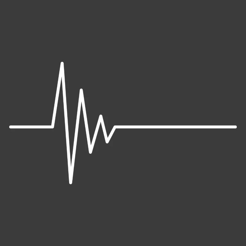 ECG line vector