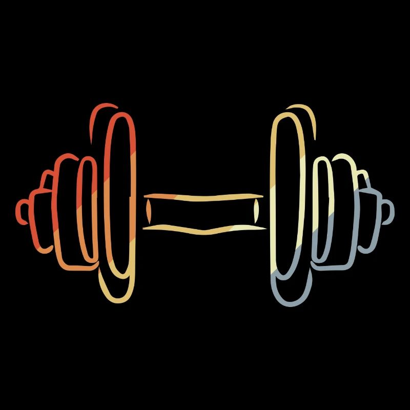 Fitness Dumbbell Sketch