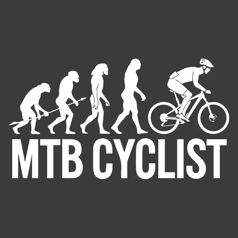 Evolution einer MTB-Radfahrer-Silhouette