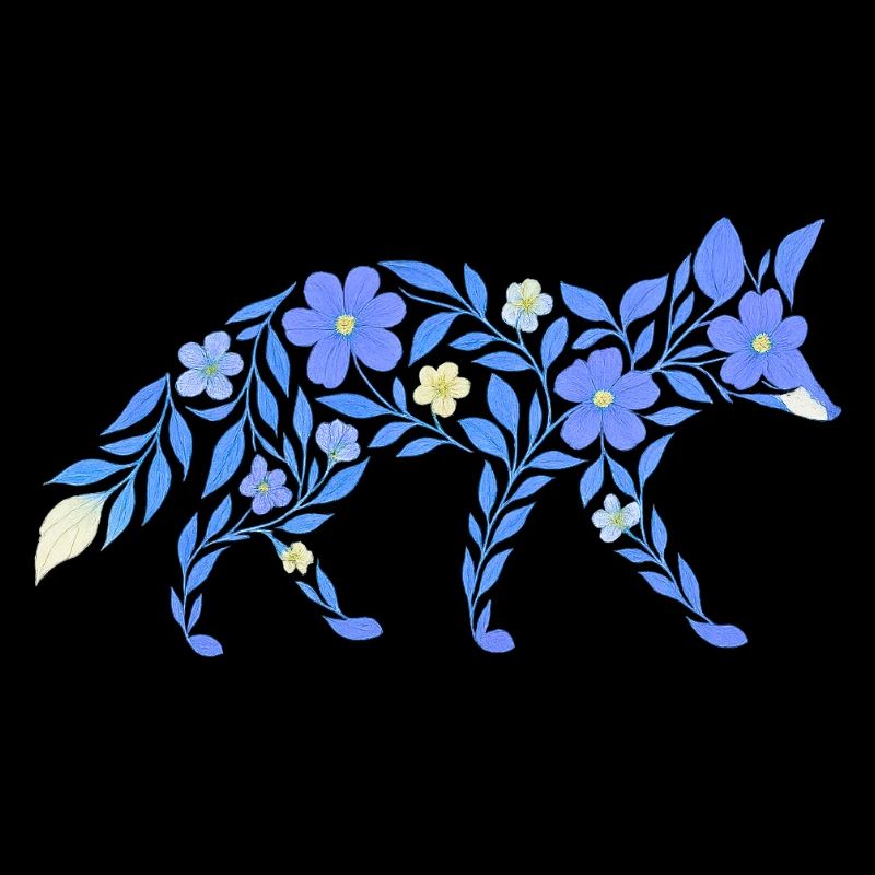 Nordic Floral - Heller Blaufuchs